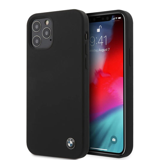 iPhone 12 / 12 Pro - Silicone Black Signature Collection Metal Logo - BMW (1102502)