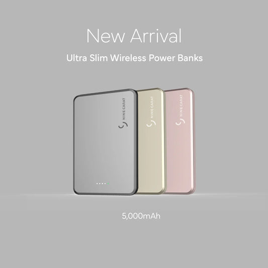 NineCarat Magnetic Power Bank (5K, Ultra Slim) Gold ( 1107492) (MSRP $59.99)