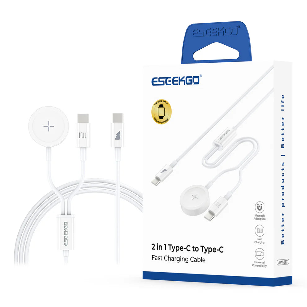 ESEEKGO AW-21C Wireless Fast Charging For Apple Watch & Type-C To Type-C Charging cable ( 1103753) (MSRP $69.99)