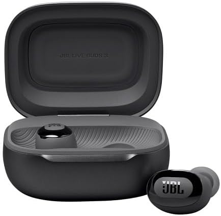 JBL Live Buds 3 - True Wireless Noise-Cancelling Bud-Type Earbuds, 40Hrs Total Playback, Wireless Charging, 6 Mics for Perfect Calls, Multi-Point Connection, IP55 Waterproof and dustproof (Silver) (1103155) (MSRP $249.99)