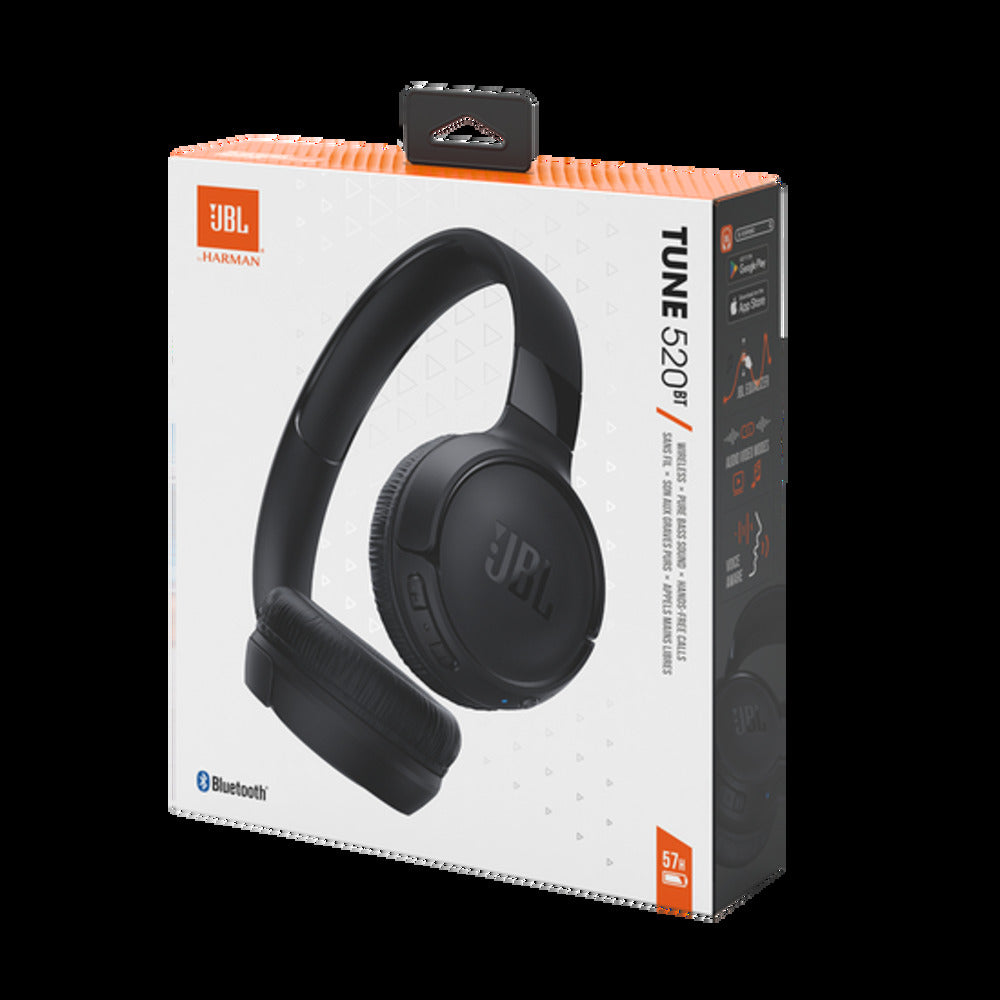 JBL Tune 520BT - Wireless On-Ear Headphones - Black (1107052)