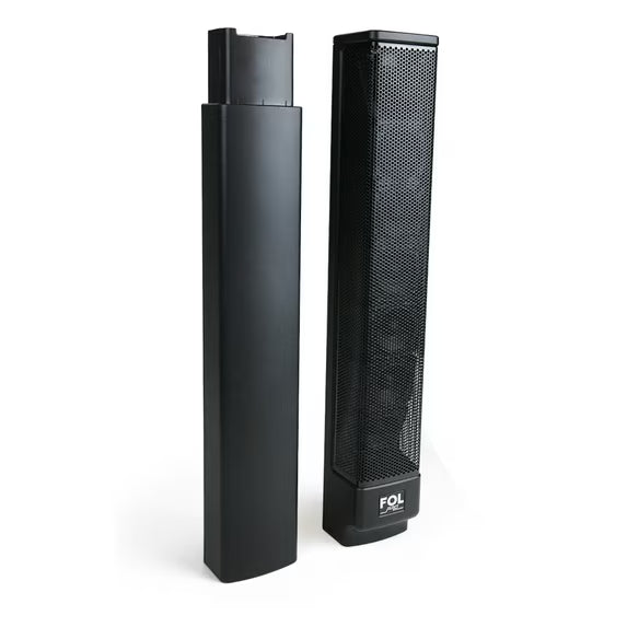 FOL FS-T868 LED Lighting Wireless Tower Speaker with Wireless Microphone, Black, 4 Count ( 1107974) (MSRP $499.99)