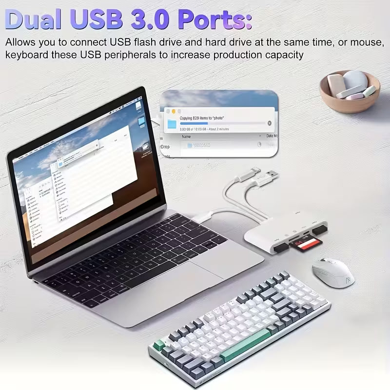 9-in-1 USB-C OTG Adapter And SD/Micro SD Dual-slot Memory Card Reader  (1108121) (MSRP $39.99)