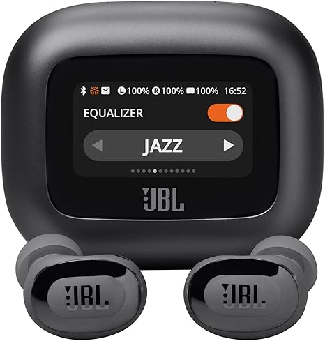 JBL Live Buds 3 - True Wireless Noise-Cancelling Bud-Type Earbuds, 40Hrs Total Playback, Wireless Charging, 6 Mics for Perfect Calls, Multi-Point Connection, IP55 Waterproof and dustproof (Black) (1103154) (MSRP $249.99)