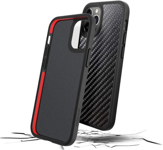 Prodigee Safetee Carbon| iPhone 12 / iPhone 12 Pro | Military Grade Drop Tested | Wireless Charging Compatible | Dual Layer Protection | Scratch Resistant | Shockproof | Carbon Fiber| 6.1 inch (1107539)