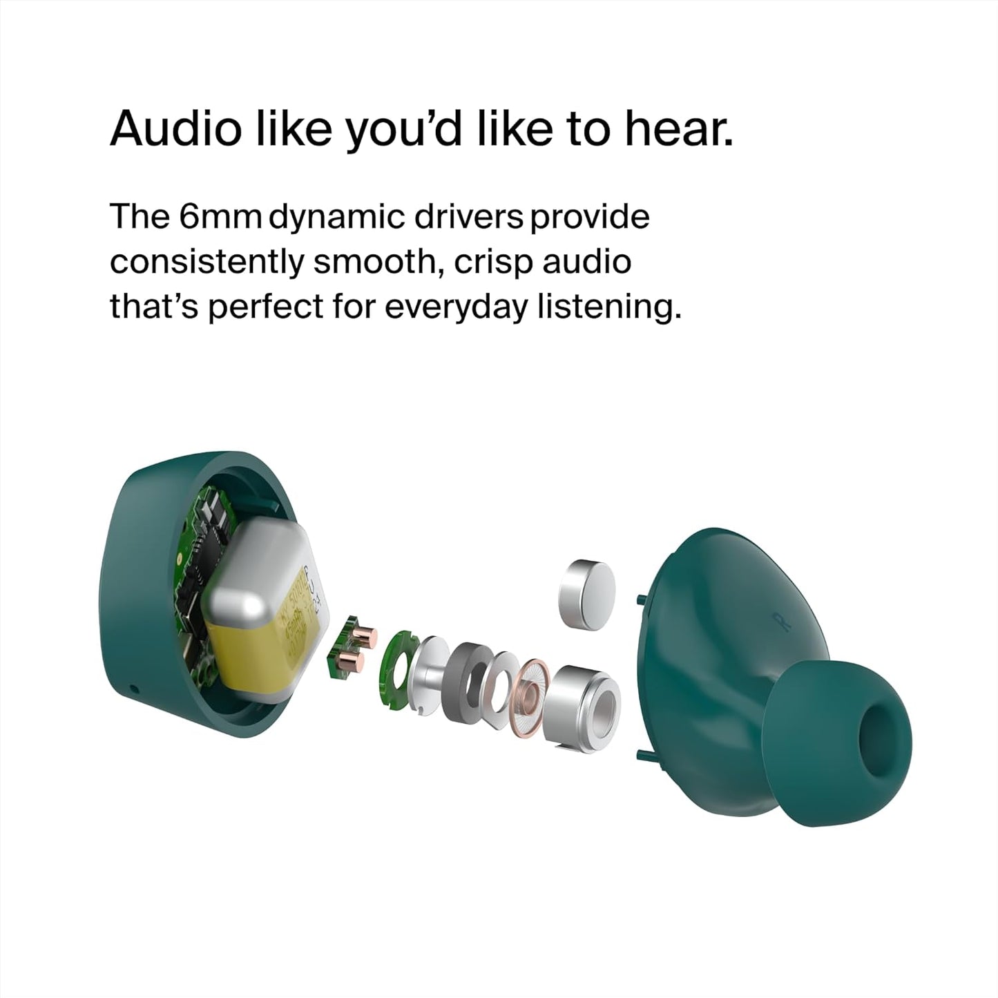 Belkin SoundForm Bolt True Wireless Earbuds, Wireless Charging, IPX4 Sweat and Water-Resistant, USB-C, Up to 28 Hours of Battery Life for Apple iPhone, Samsung Galaxy, Google Pixel, and More - Teal (1103084) (MSRP 49.99)