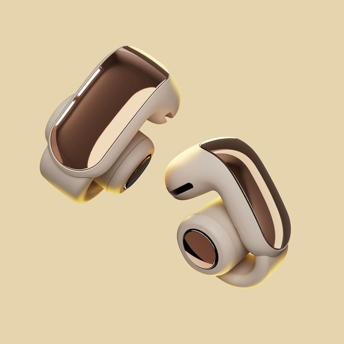 Bose Ultra Open Earbuds - Bluetooth Open Ear Earbuds with OpenAudio for Awareness, Clip-On Design for Comfort, Water Resistant, Up to 48 Hrs of Playtime, Desert Gold - Limited Edition Color  ( 1103538) (MSRP $259.99)