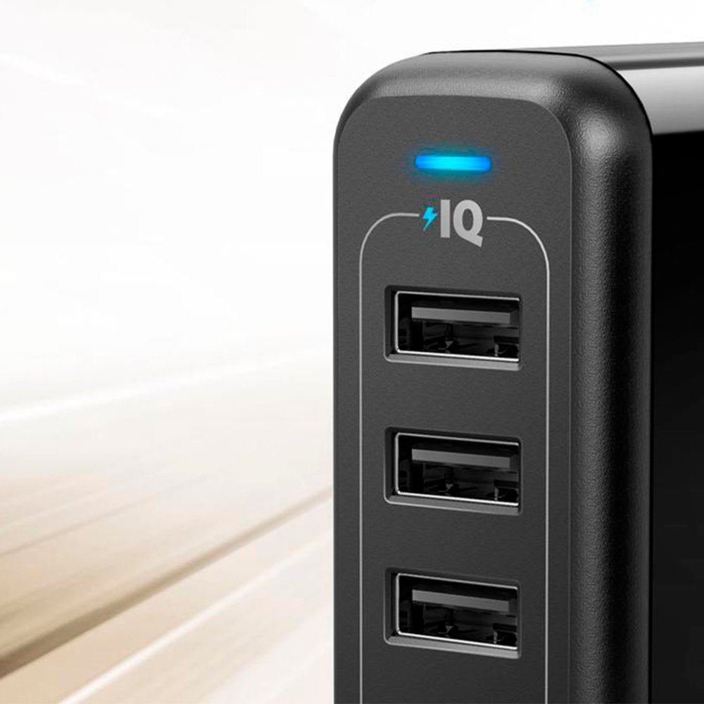 Anker Powerport 4 Multi-Device 40W USB-A Wall Charger 4X - Black (1105468)