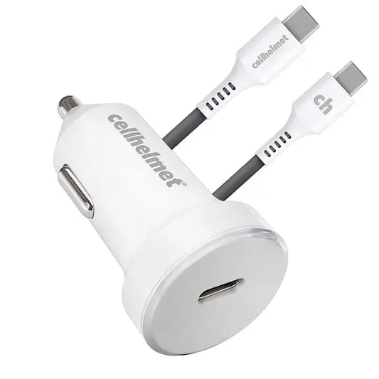 Cellhelmet 30W PD Car Plug + 3' Round Type C to C Cable (1102543)