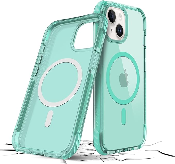 Prodigee iPhone 15 Safetee Neo, Mint + Mag | Bright Colorful Vivid Vibrant Neon|Drop Tested|Dual Layer Cover| Wireless Charging Compatible | Shockproof |Scratch Resistant ( 1107818) (MSRP $69.99)