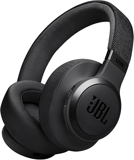JBL Live 770NC - Wireless Over-Ear Headphones with True Adaptive Noise Cancelling with Smart Ambient, Up to 65 Hours of Battery Life, Comfort-fit Fabric Headband & Carrying Pouch (Black) ( 1107866) (MSRP $199.99)