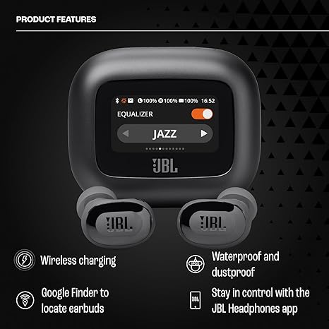 JBL Live Buds 3 - True Wireless Noise-Cancelling Bud-Type Earbuds, 40Hrs Total Playback, Wireless Charging, 6 Mics for Perfect Calls, Multi-Point Connection, IP55 Waterproof and dustproof (Silver) (1103155) (MSRP $249.99)