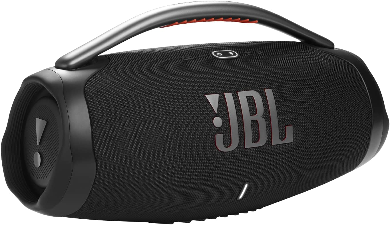 JBL Boombox 3 Black Portable Bluetooth Speaker with Massive Sound, Deepest Bass, IPX7 Waterproof, 24H Playtime, PartyBoost (1102900)