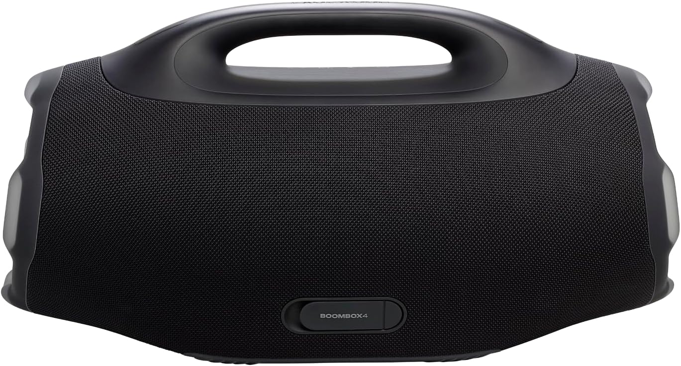 JBL Boombox 4, Portable Bluetooth Speaker, JBL Pro Sound with AI Sound Boost, IP68 Waterproof/Dustproof, Up to 34H Playtime, Auracast Multi-Speaker Connection, Two Bass Boost Settings. Black (1107906) (MSRP $599.99) (Copy)