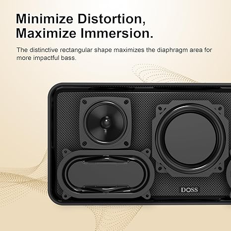 DOSS SoundBox XL Bluetooth Speaker with Subwoofer, 32W Loud Sound with Booming Bass, Dual DSP Technologies, 10H Playtime, USB-C, TWS, 2.1 Audio Channel for Home, Indoor and Office - Upgraded (1103053) (MSRP 99.99)