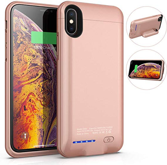 iPhone X Newest case Charger - Rose Gold (1117)