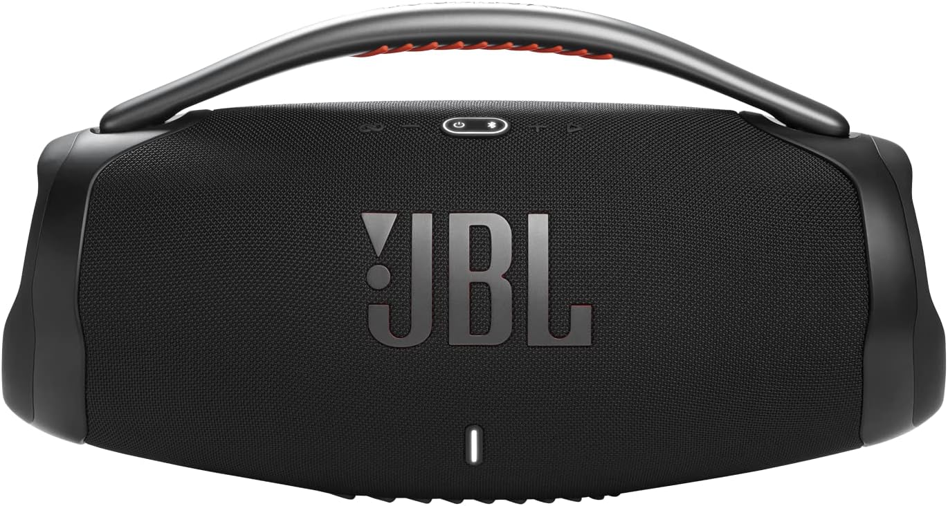 JBL Boombox 3 Black Portable Bluetooth Speaker with Massive Sound, Deepest Bass, IPX7 Waterproof, 24H Playtime, PartyBoost (1102900)