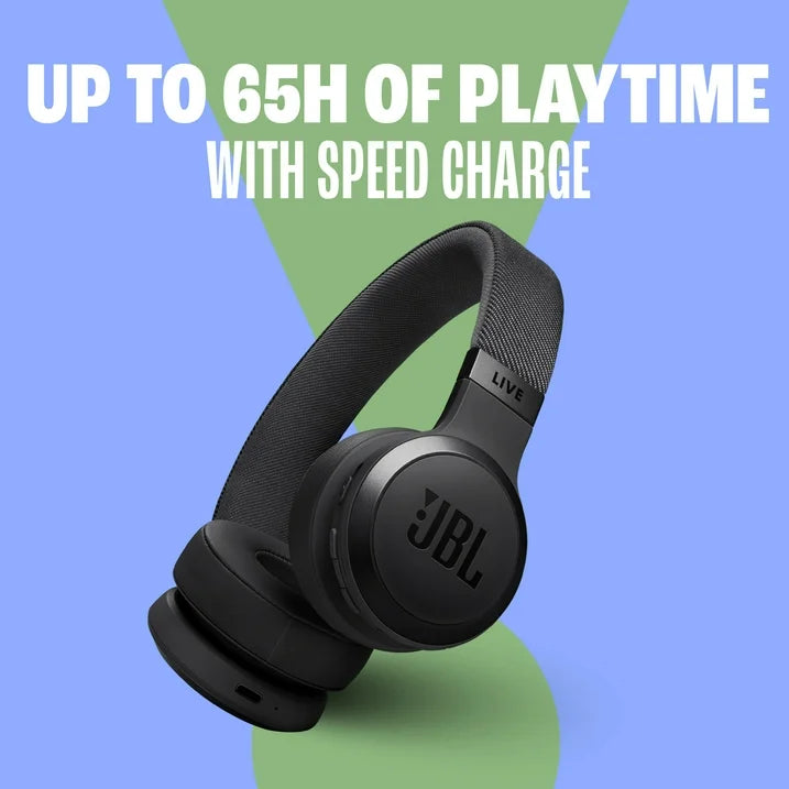 JBL Live 670NC - Wireless On-Ear Headphones with True Adaptive Noise Cancelling - Black (1103158) (MSRP $149.99)