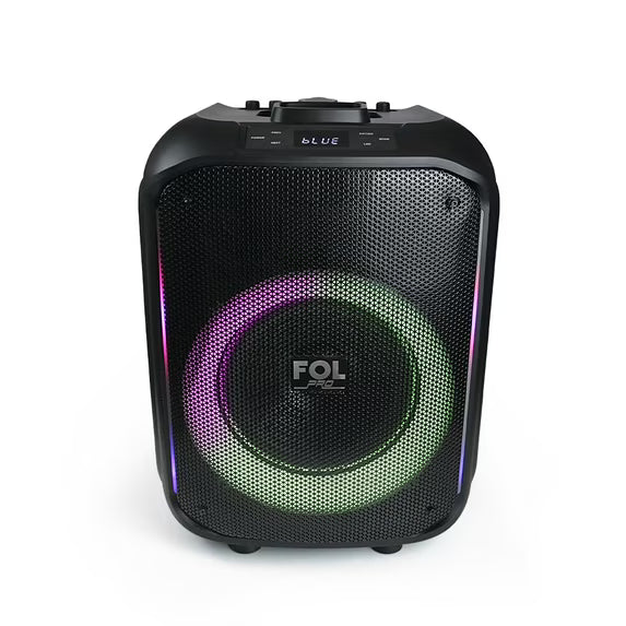FOL FS-T868 LED Lighting Wireless Tower Speaker with Wireless Microphone, Black, 4 Count ( 1107974) (MSRP $499.99)