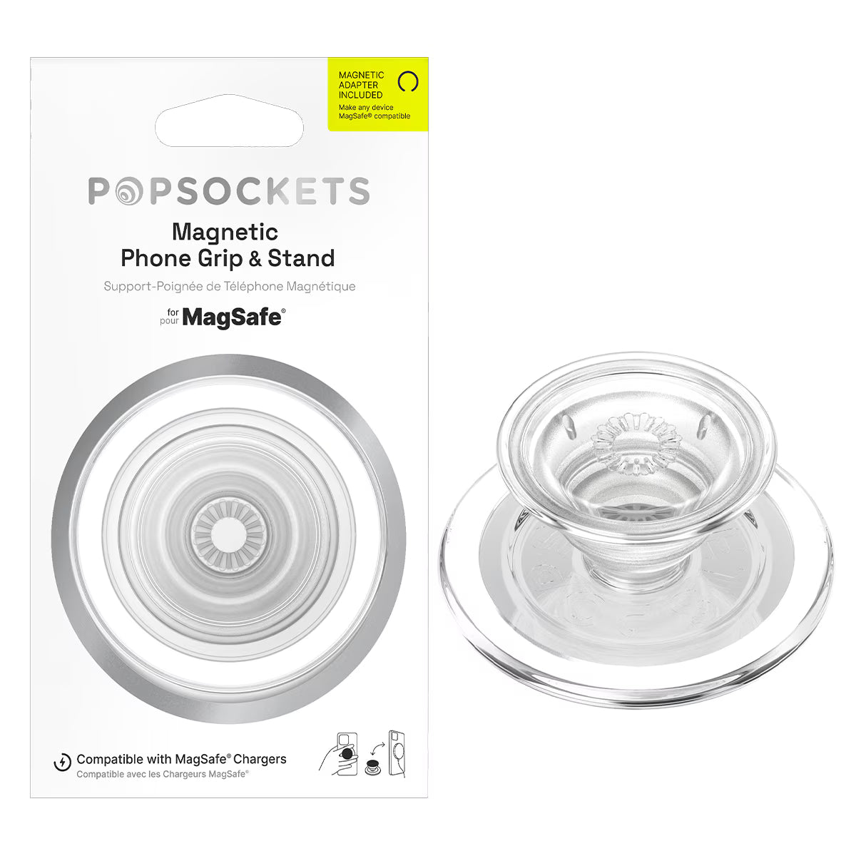 PopSockets   MagSafe POPGRIP Swappable Phone Grip Clear ( 1103703) (MSRP $39.99)