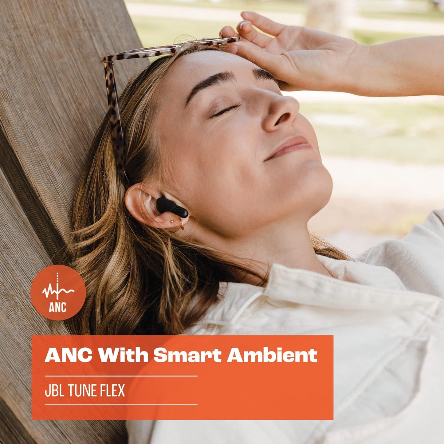 JBL Tune Flex - True Wireless Noise Cancelling Earbuds (White) (1107157)