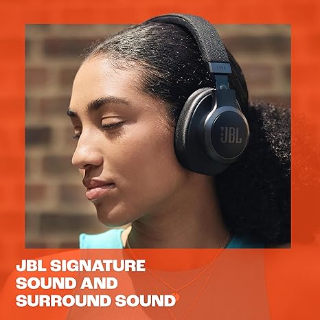 JBL Live 770NC - Wireless Over-Ear Headphones with True Adaptive Noise Cancelling with Smart Ambient, Up to 65 Hours of Battery Life, Comfort-fit Fabric Headband & Carrying Pouch (Black) ( 1107866) (MSRP $199.99)