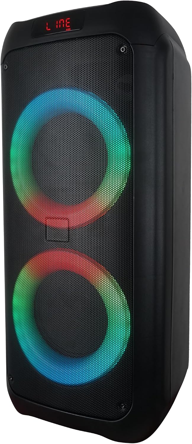 VIDVIE Generic Portable Bluetooth Speaker with Subwoofer, Rich Bass, Wireless Speaker for Outdoor, Camping, Indoor (Black) ( 1108041) (MSRP $139.99)