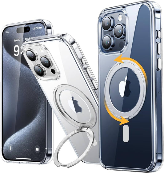 iPhone 16 Pro Wiwu iShield Ultra 360 Rotation Stand Case - Clear (1107313)