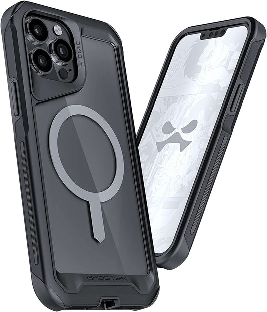 Ghostek iPhone 14 Pro Max Series Protective Metal MagSafe Cases — ATOMIC slim- Black (1104941)
