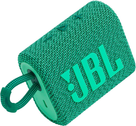JBL Go 3: Portable Speaker with Bluetooth, Built-in Battery, Waterproof and Dustproof Feature - ECO GREEN (1107728)