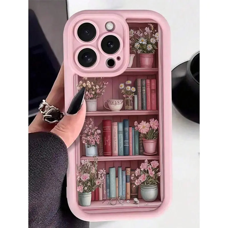 Bookcase 2D Cell Phone Case, Fantasy Bookish Bookshelf iPhone 16 Pro Max Case, Trendy Gift ( 1107976) (MSRP $39.99)