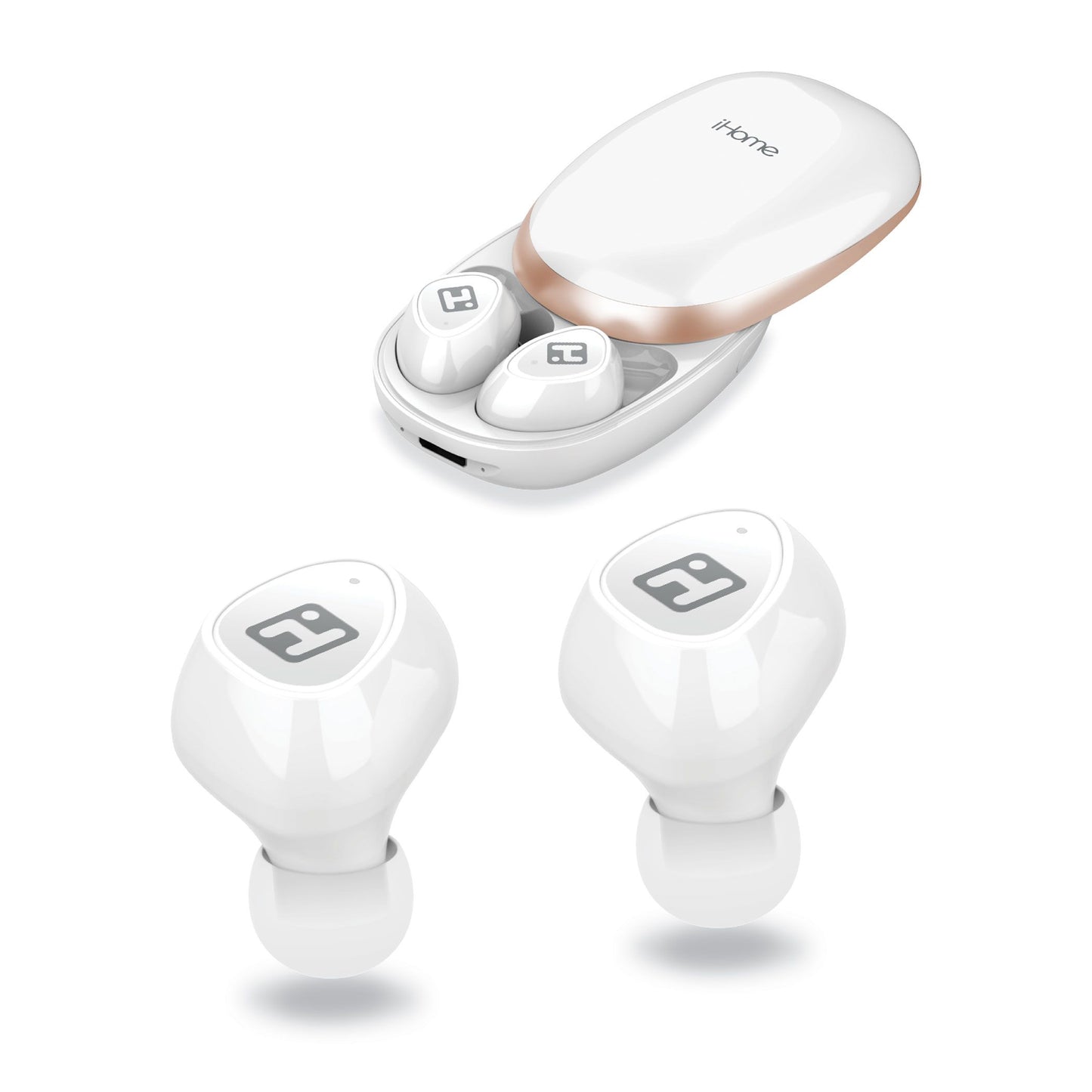 iHome AX-38 Slider True Wireless Bluetooth In-Ear Earbuds - Rose Gold (1103467)