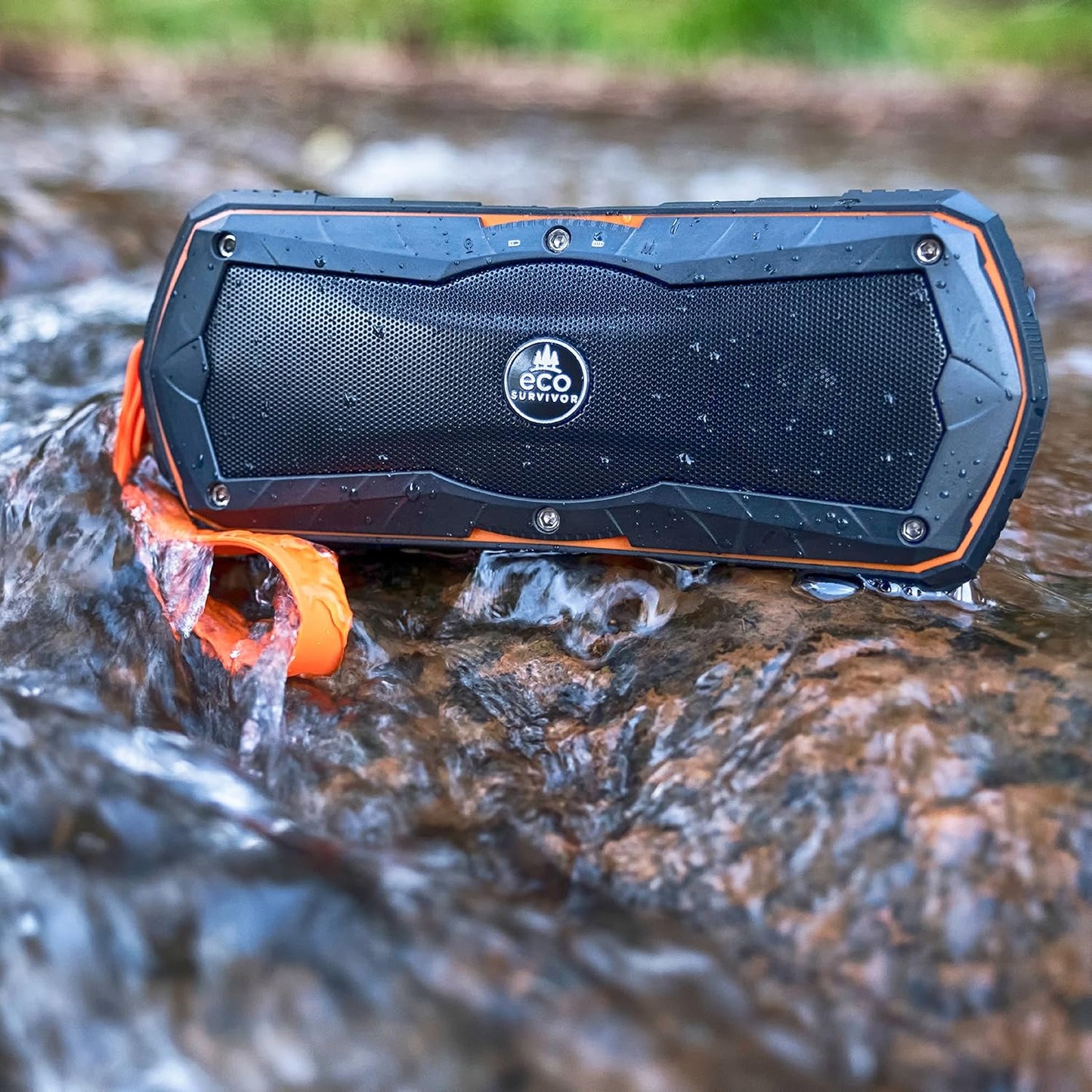 EcoSurvivor Portable USB Charging Bluetooth Speaker, Built in Battery Backup - Black  (1107711)