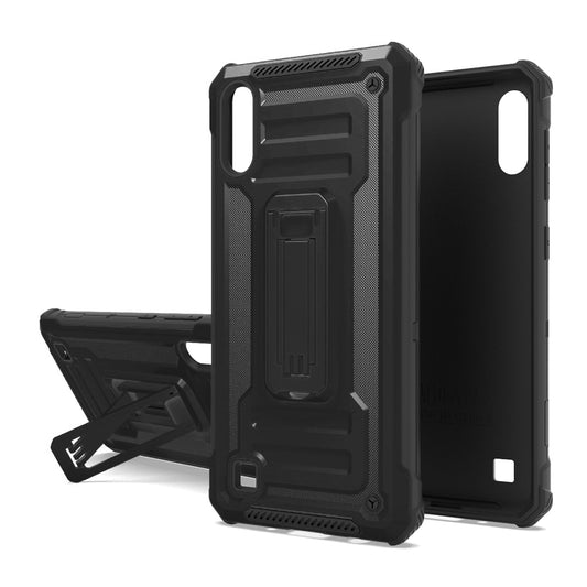 SAMSUNG A10E KICKSTAND CASE - BLACK (4132)
