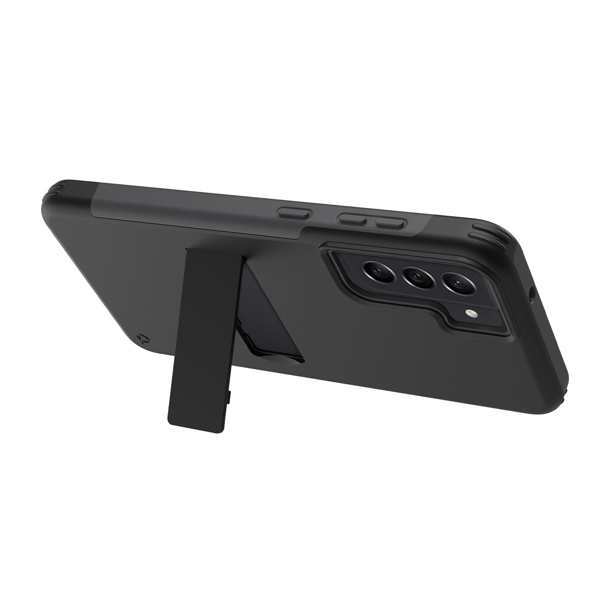 Samsung Galaxy S21 FE/FE 5G ADVOCATE Dual-Layer Kickstand Case STEEL BLACK (1104064)