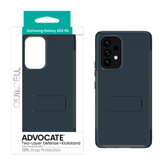 Samsung Galaxy A53 5G Quikcell ADVOCATE Dual-Layer Kickstand Case - SLATE BLUE (1103588)