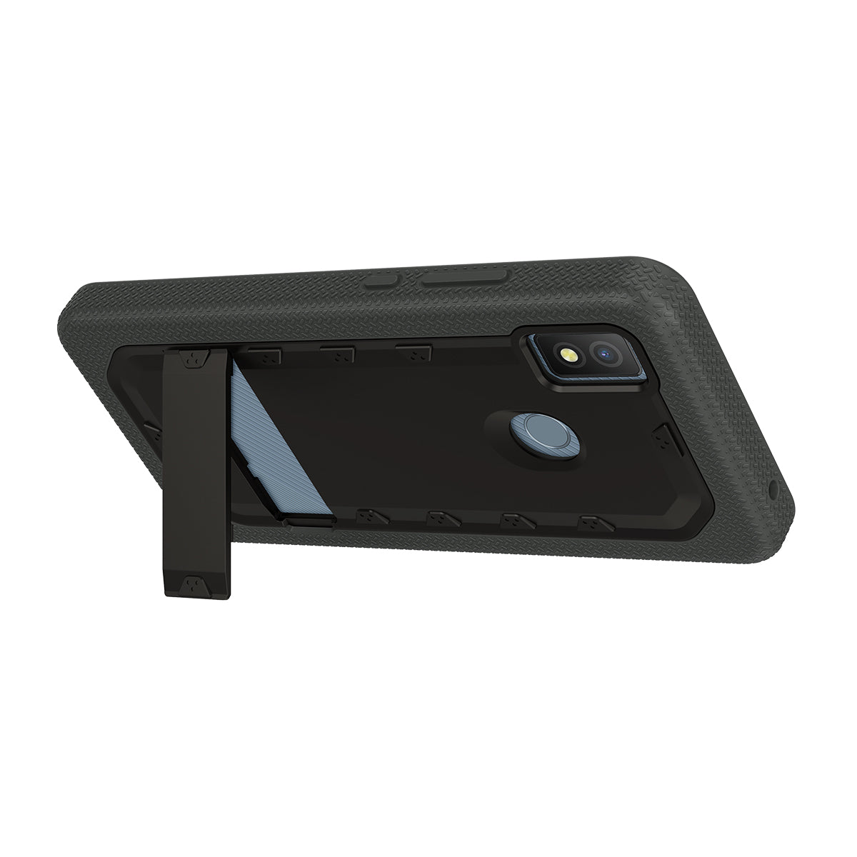 Cricket Icon 4 ICON QUIKCELL GRAND ADVOCATE Dual-Layer Kickstand Case - ARMOR BLACK (1105061)