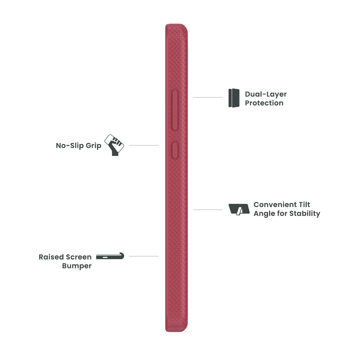 Cricket Icon 4 ICON QUIKCELL GRAND ADVOCATE Dual-Layer Kickstand Case - DESERT PINK (1105063)