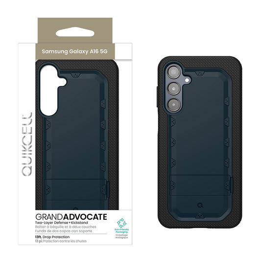 Quikcell Samsung Galaxy A16 5G GRAND ADVOCATE Dual-layer Kickstand Case Navy Blue (1102583)