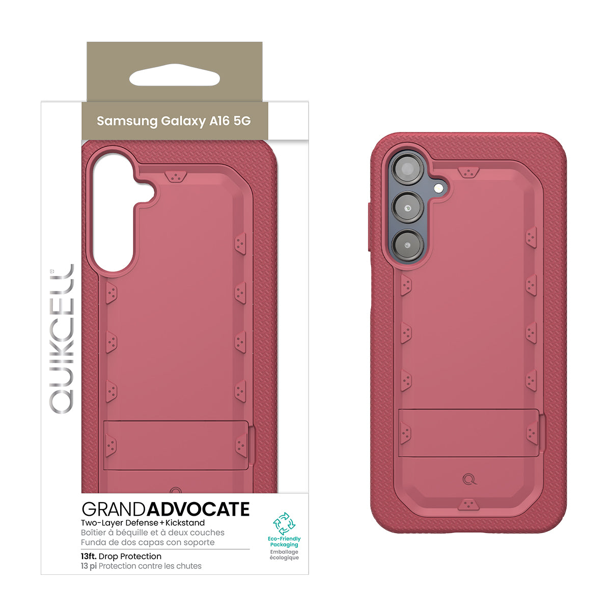 Quikcell Samsung Galaxy A16 5G GRAND ADVOCATE Dual-layer Kickstand Case Desert Pink (1102588)