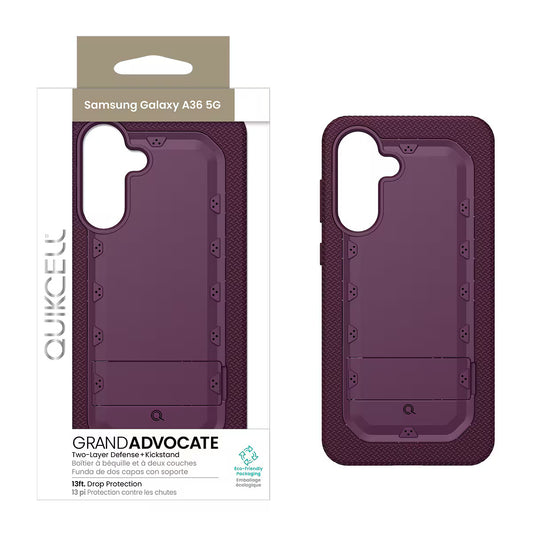 Quikcell Samsung Galaxy A36 5G GRAND ADVOCATE Dual-layer Kickstand Case Royal Purple (1102998)
