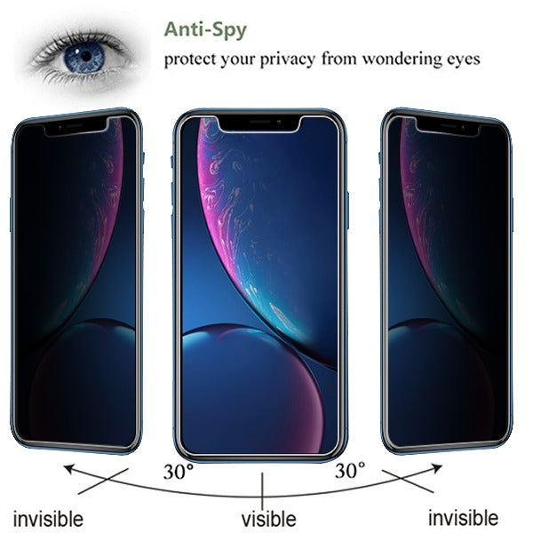 Apple iPhone 11 (6.1) / XR MyBat Privacy Tempered Glass Screen Protector (2.5D) - Transparent Smoke (1101216)