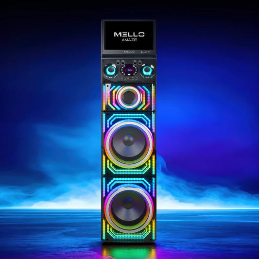 (ONLY FOR PICK UP FROM FRESNO WAREHOUSE ) MELLO AMAZE 2 X 12" INCH 12000 WATTS WITH 15.6" WIFI TOUCH SCREEN SPEAKER (1107580)(MSRP $799.99)