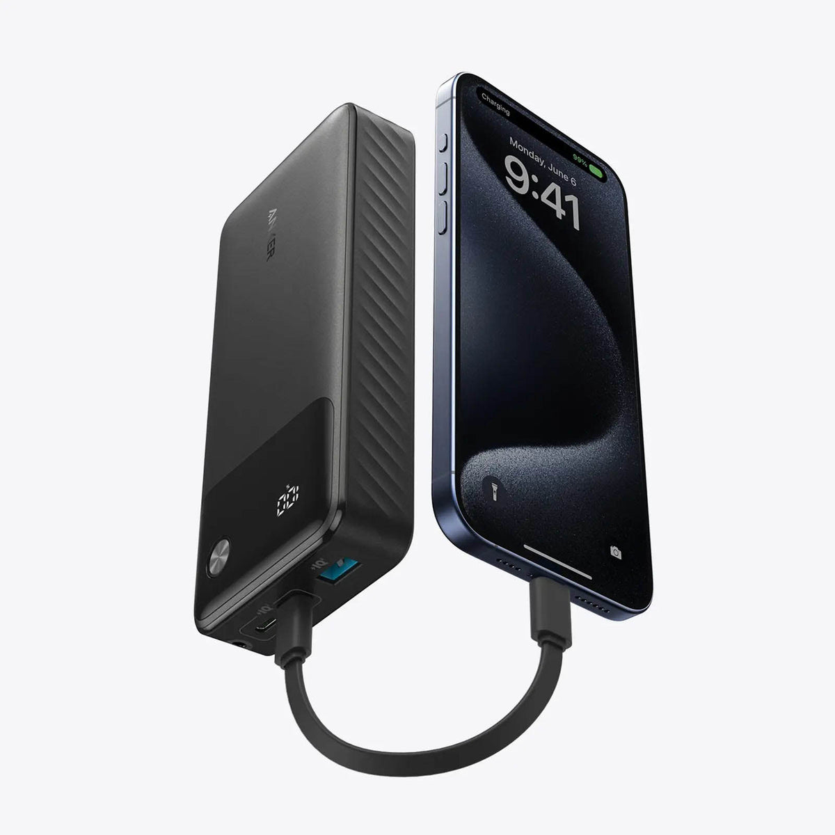 ANKER POWERCORE 20K MAH 30W POWER BANK W/ USB-C CABLE - BLACK (1108245) (MSRP $69.99)