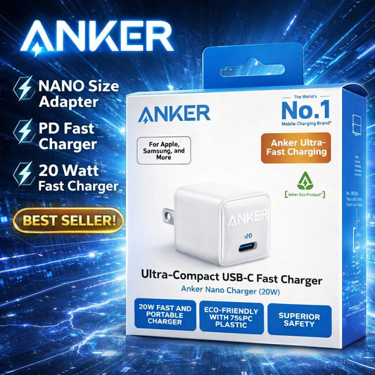 Anker Power Port III Nano 20W USB C PD Fast Wall Charger White( 1107588) (MSRP $39.99) )