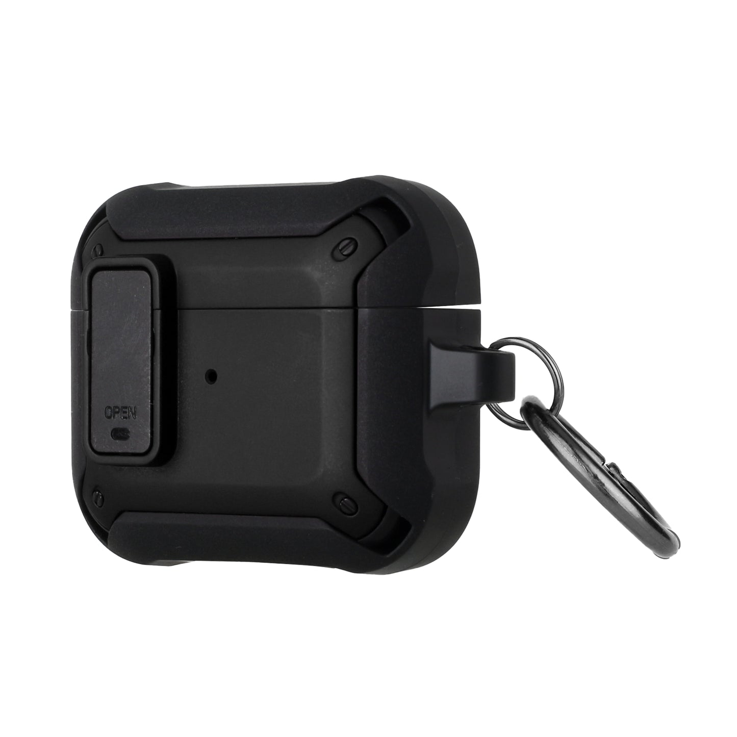 Airpods Pro Switch Closure Premium Ultra ShockProof Hybrid With Metal Hook Case Cover - Black+Black (1102816)