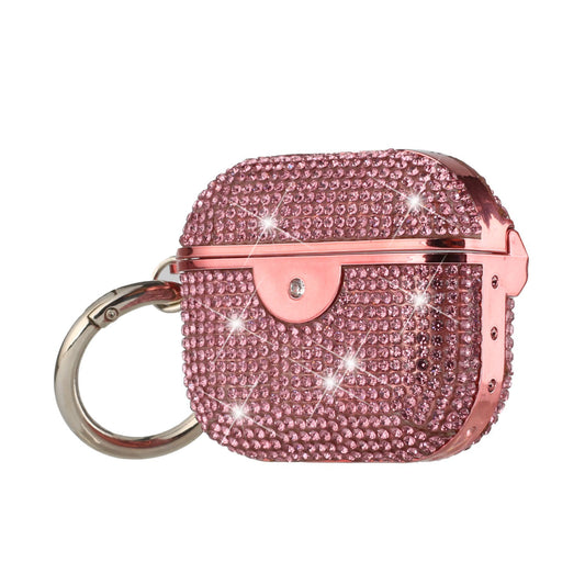 AirPods 3 GLASS Drill Diamonds Shiny Hybrid Case Cover - Pink (1103906)