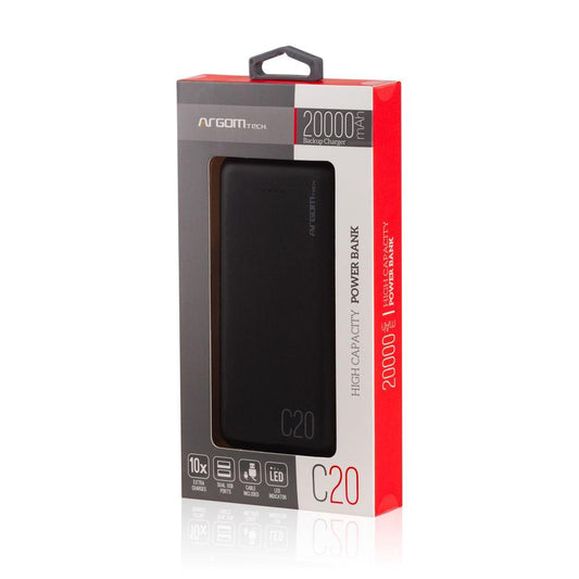 POWER BANK C20 20000MAH BLACK (1101670)