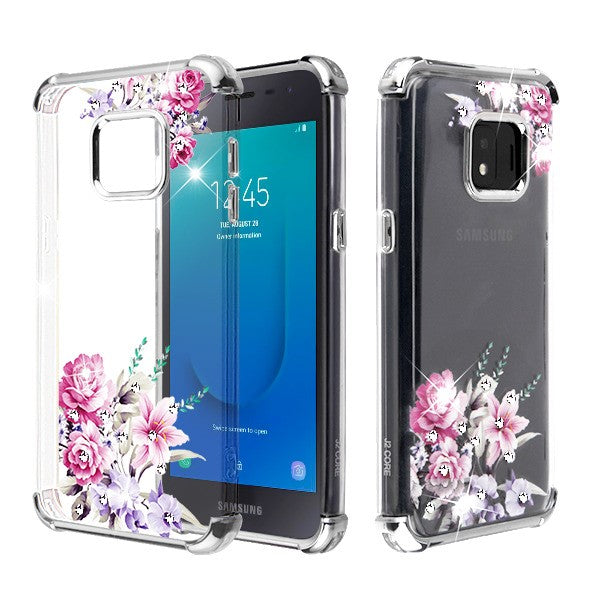 Samsung Galaxy J2 Pure / J2 Core / J2 Diamante Klarion Candy Skin Cover - Electroplating Silver (752)