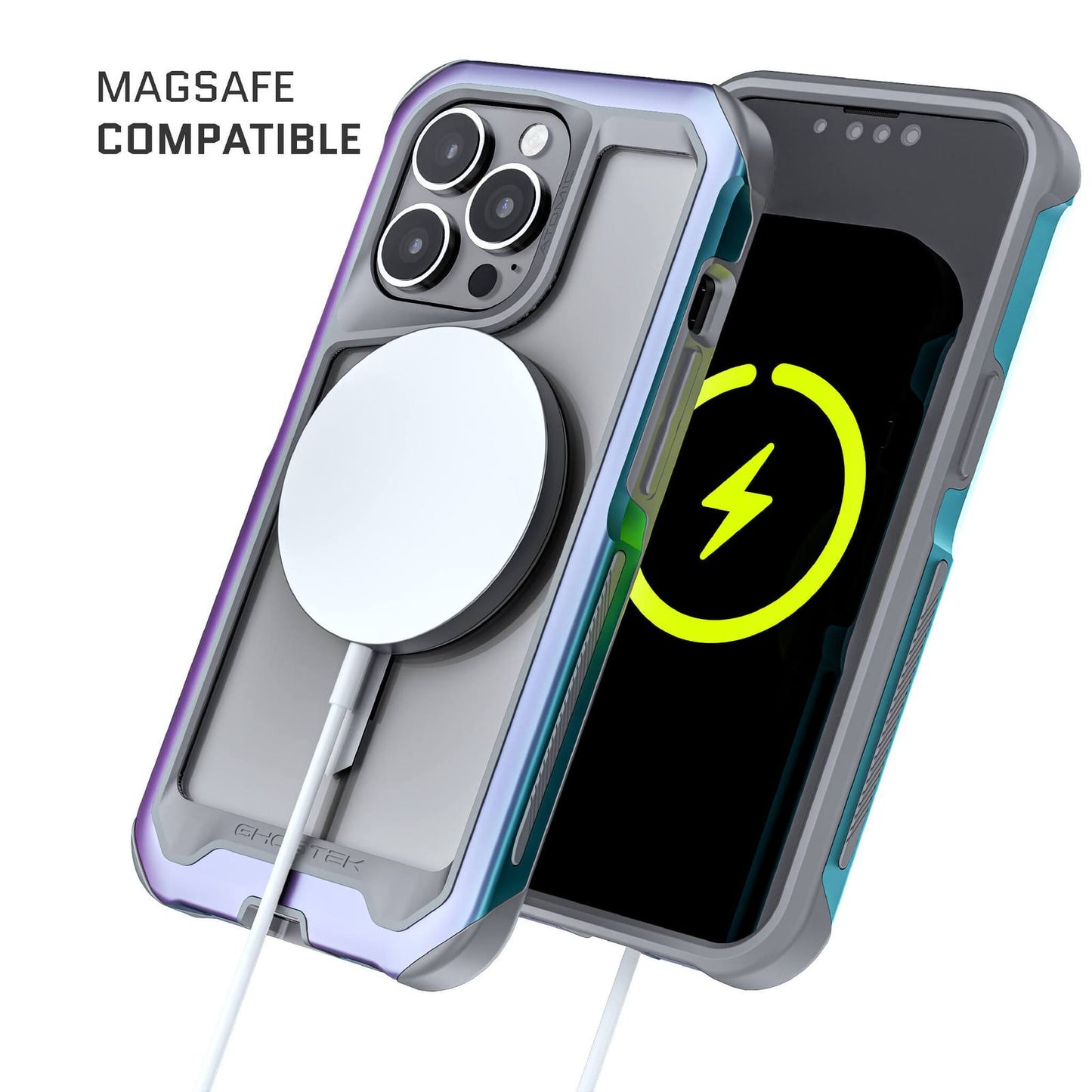 iPhone 13 Pro - ATOMIC Slim Metal Case with MagSafe - Black/Blue (1102209)